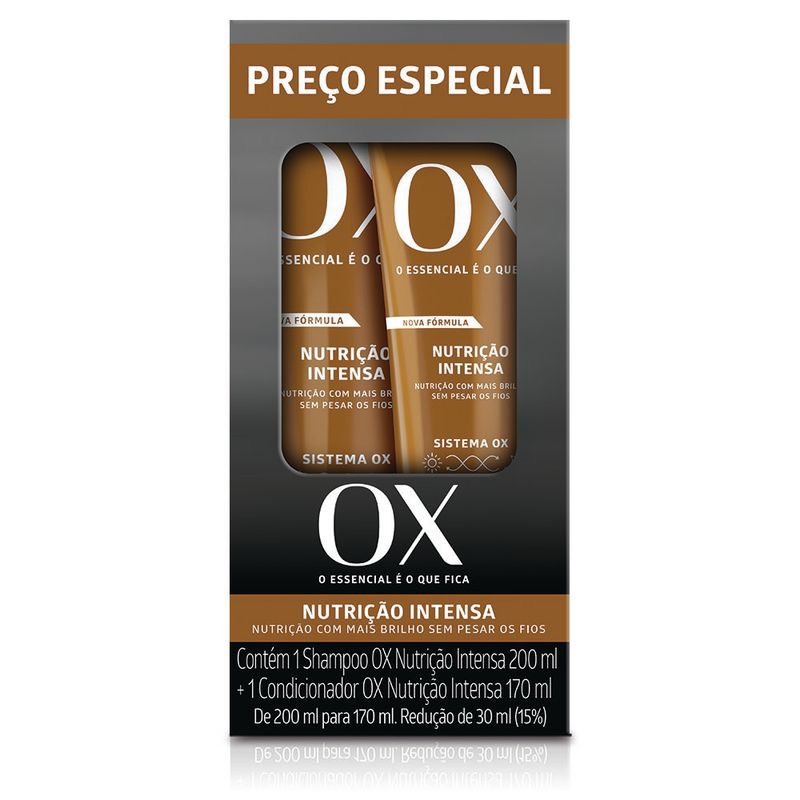 Shampoo E Condicionador Ox Nutrição Intensa 170ml (7908324400472)