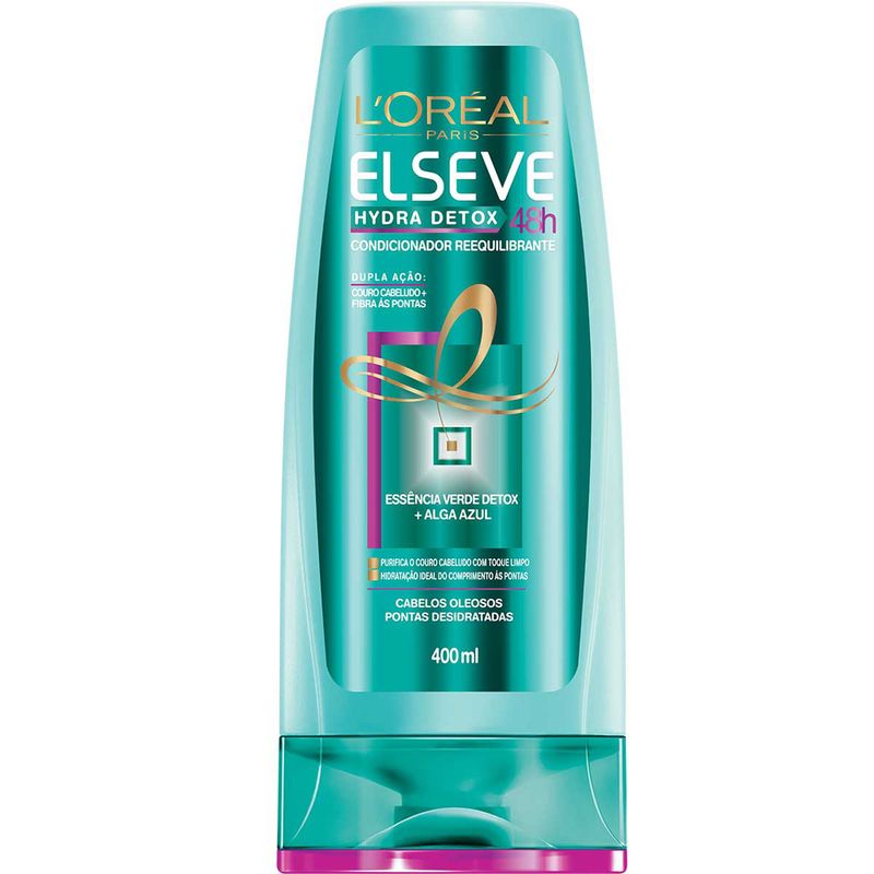 Condicionador L'Oréal Paris Elseve Hydra-Detox Anti-Oleosidade, 400ml (7899706133449)