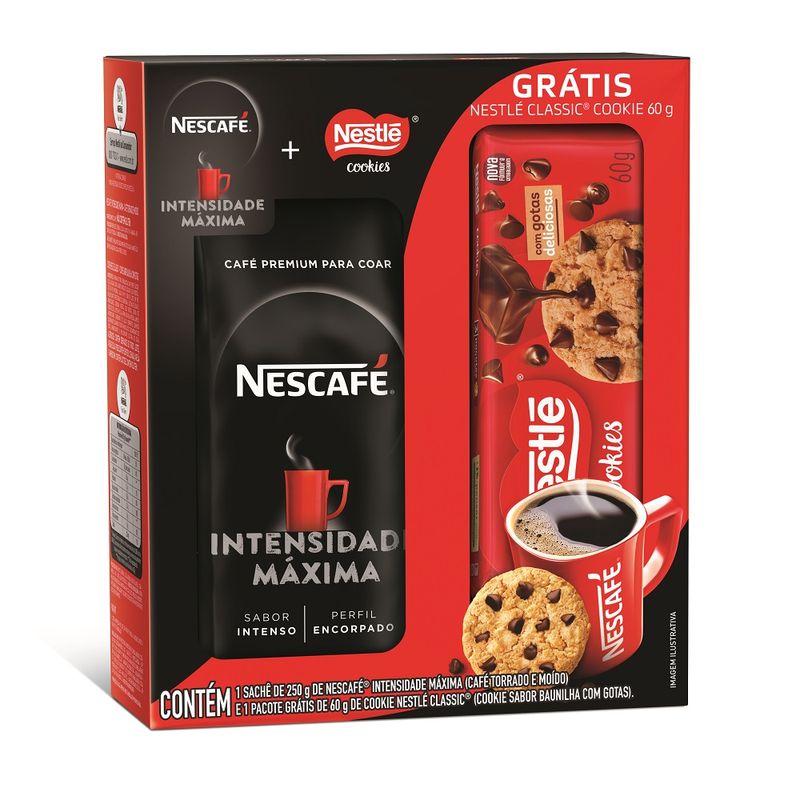Café Nescafé Intensidade Máxima 250g Grátis Cookie Class 60g (7891000783672)