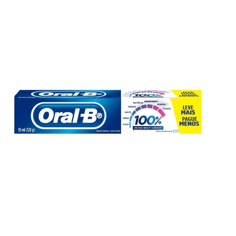Creme Dental Oral B 100 120g Leve Mais Pague (7500435153188)