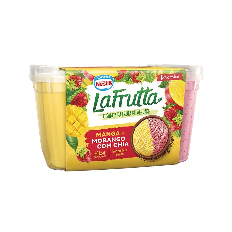 Sorvete La Fruta 1l Manga Com Morango (7899975802114)