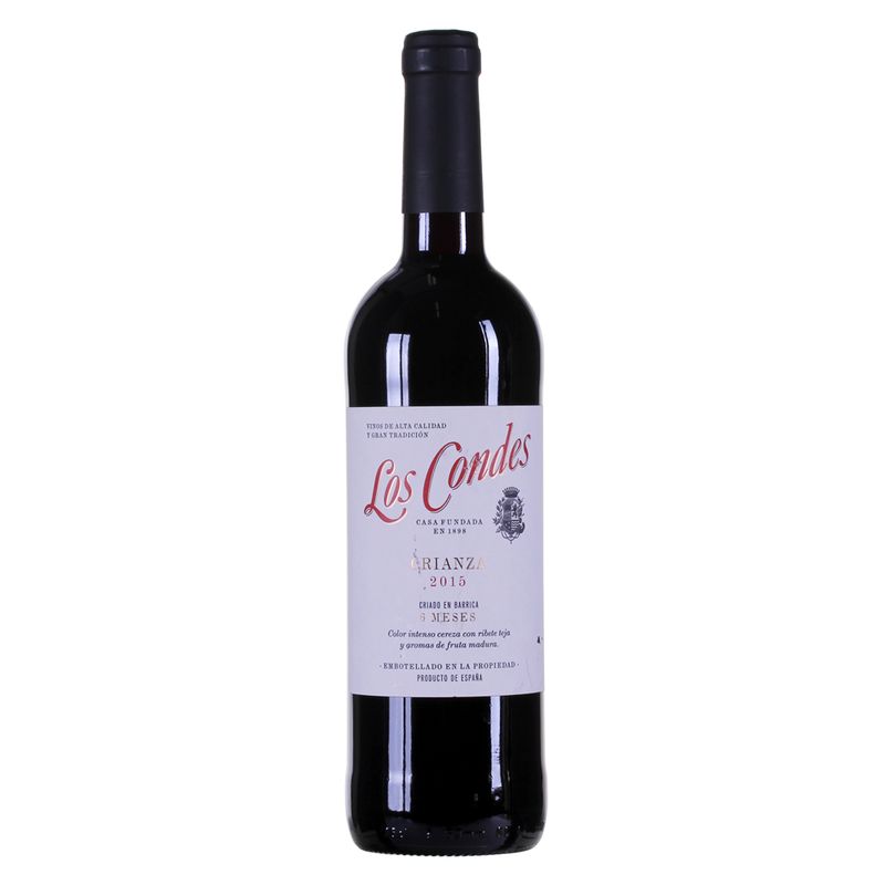 Vinho Espanhol Los Condes Crianza 750ml (8411106320206)