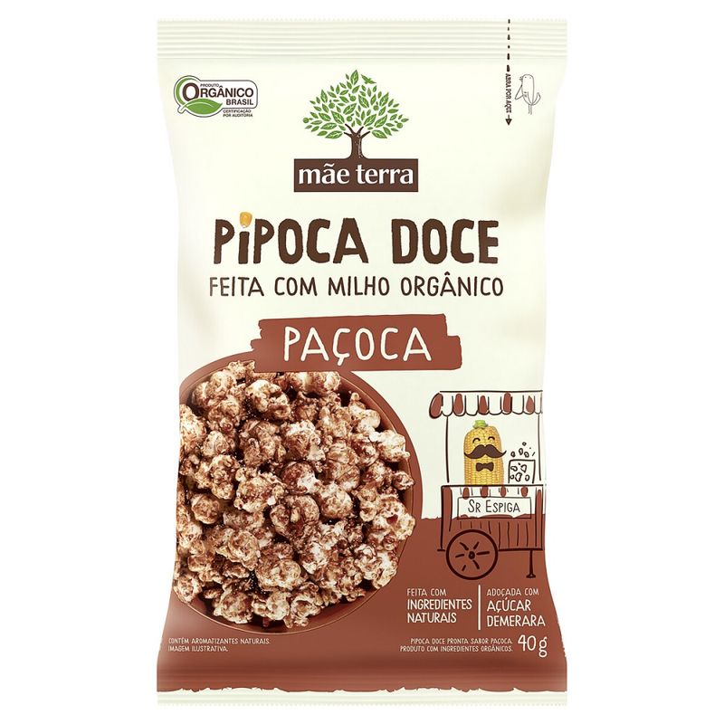 Pipoca Orgânica Doce Zooreta Mae Terra Paçoca 40g (7891150089105)