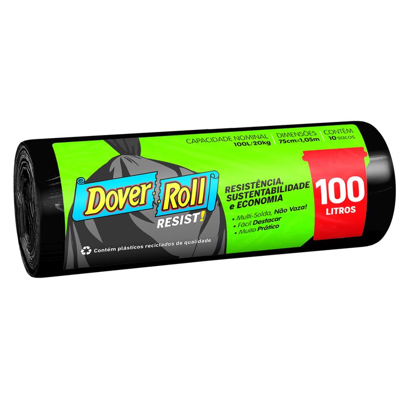 SACO-LIXO-DOVER-ROLL-RESIST-C-10-100L