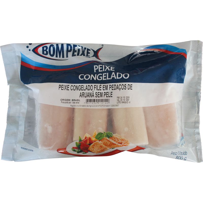 Peixe Aruanã Bom Peixe 800g Filé (7897232212140)