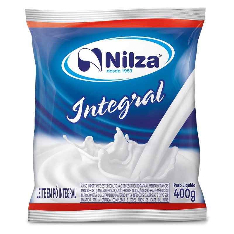 Leite em pó Nilza Integral 400g (7898080641427)