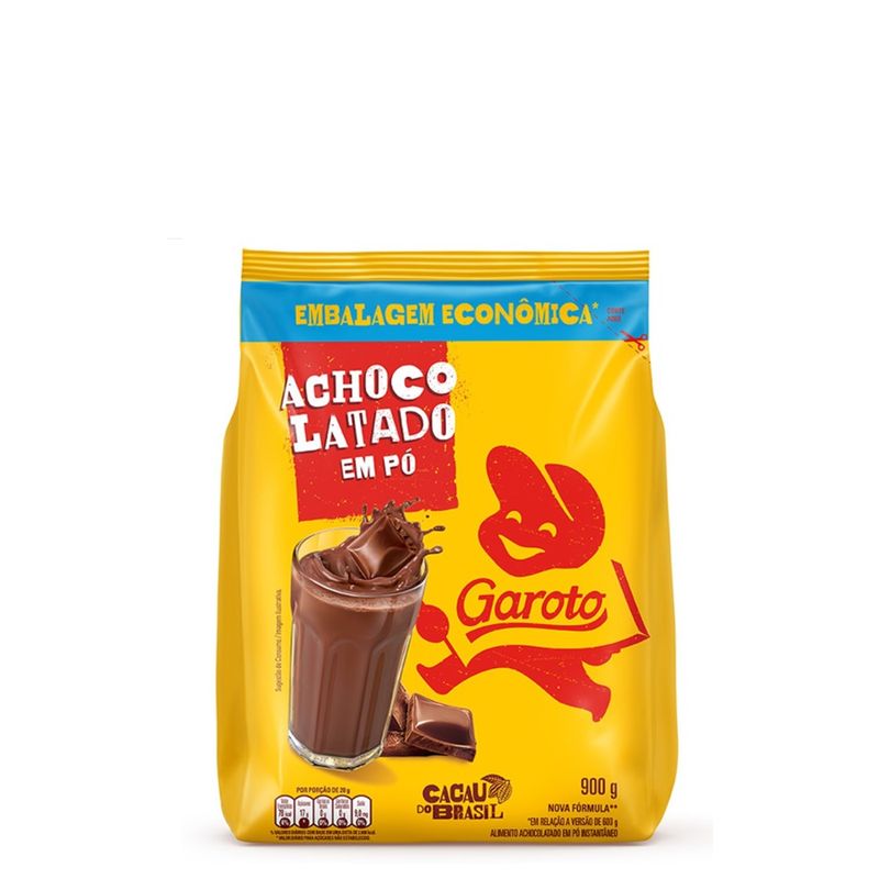 Achocolatado Pó Garoto Pacote 900g Embalagem Econômica (7891008122725)