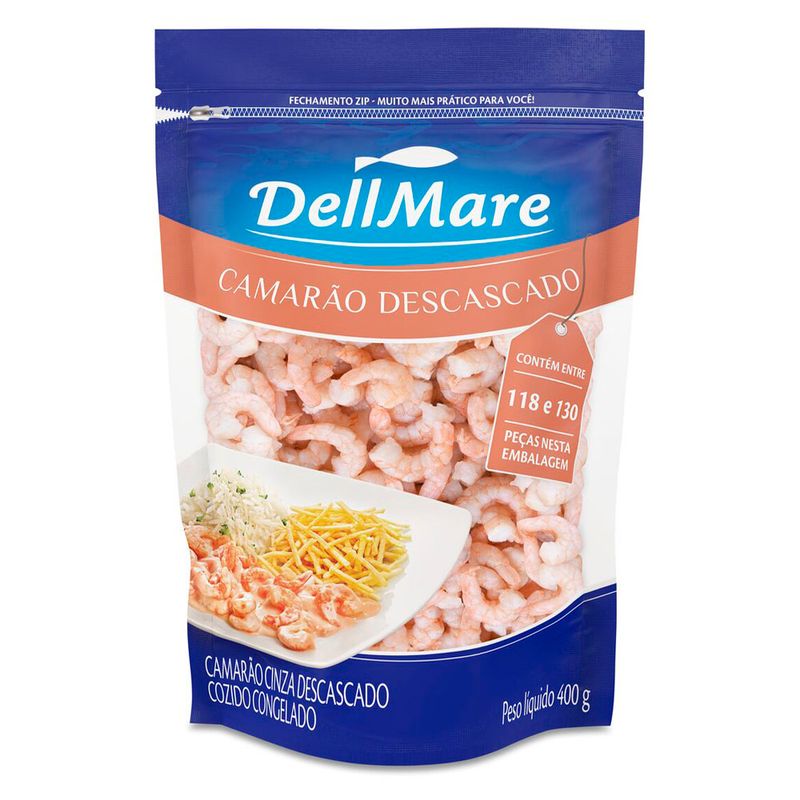 Camarão Descascado Delmare 118/130 400g Congelado (7898924935095)