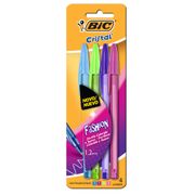 Caneta Cristal Fashion C/ 4 Unidades Bic