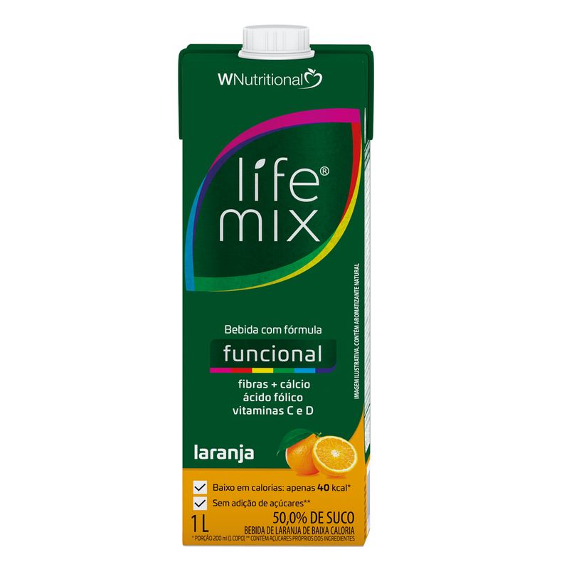 Bebida Com Suco Life Laranja 1L (7898954360010)