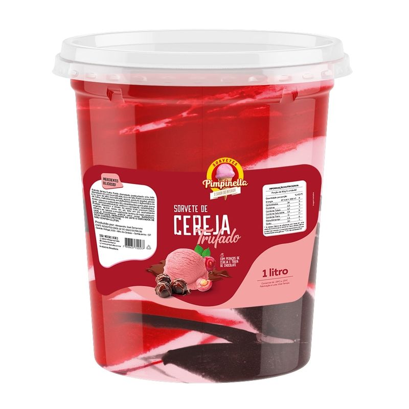 Sorvete Pimpinella Trufado Cereja 1l (7898437720577)