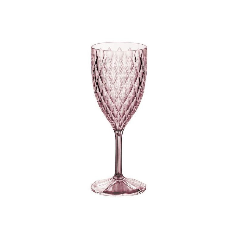 Taça Plástica Vinho Plasútil Glamour Rose (7899808871584)