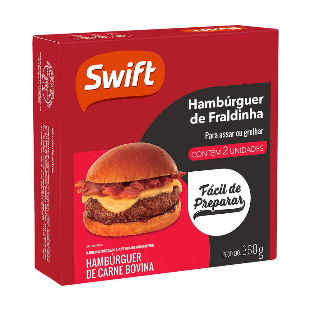 Hambúrguer Sabor Picanha Swift 480g - Loja Online Swift - Swift