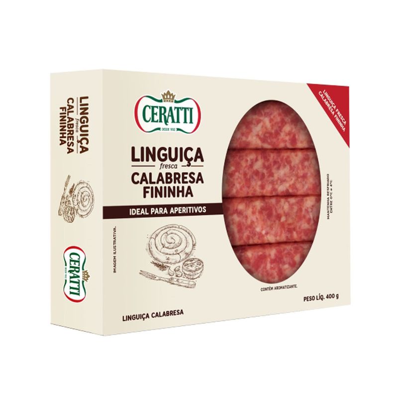 Linguiça Calabresa Fresca Ceratti 400g Fininha (7898618520804)