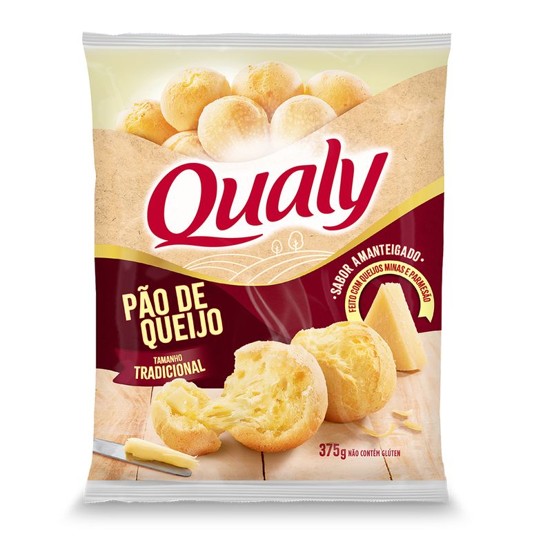 Pão Queijo Qualy 375g Tradicional (7891515560775)