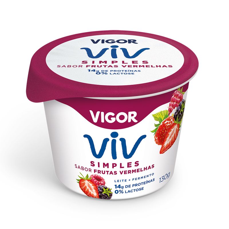 Iogurte Skyr Vigor Simples 130g Frutas (7891999004574)