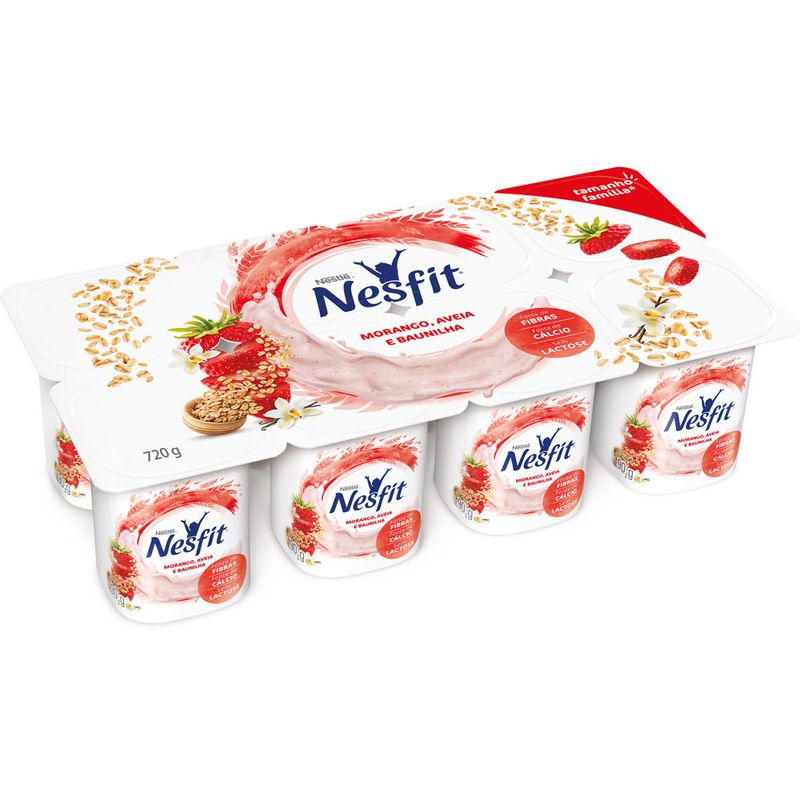 Iogurte Polpa Nesfit 720g Sem Lactose Morango Baunilha (7891000334058)