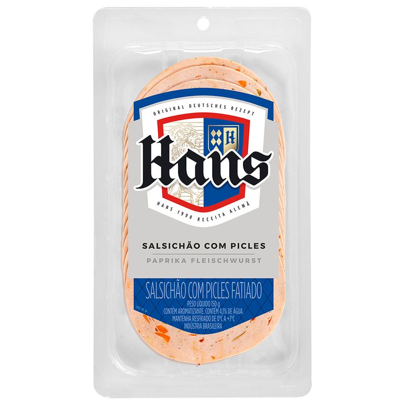 Salsichão com picles Hans 150g (7898471680189)