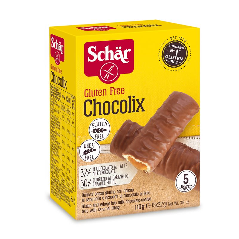Chocolate Chocolix Schar 110g Sem Glúten Caramelo Cob Choc (8008698031117)