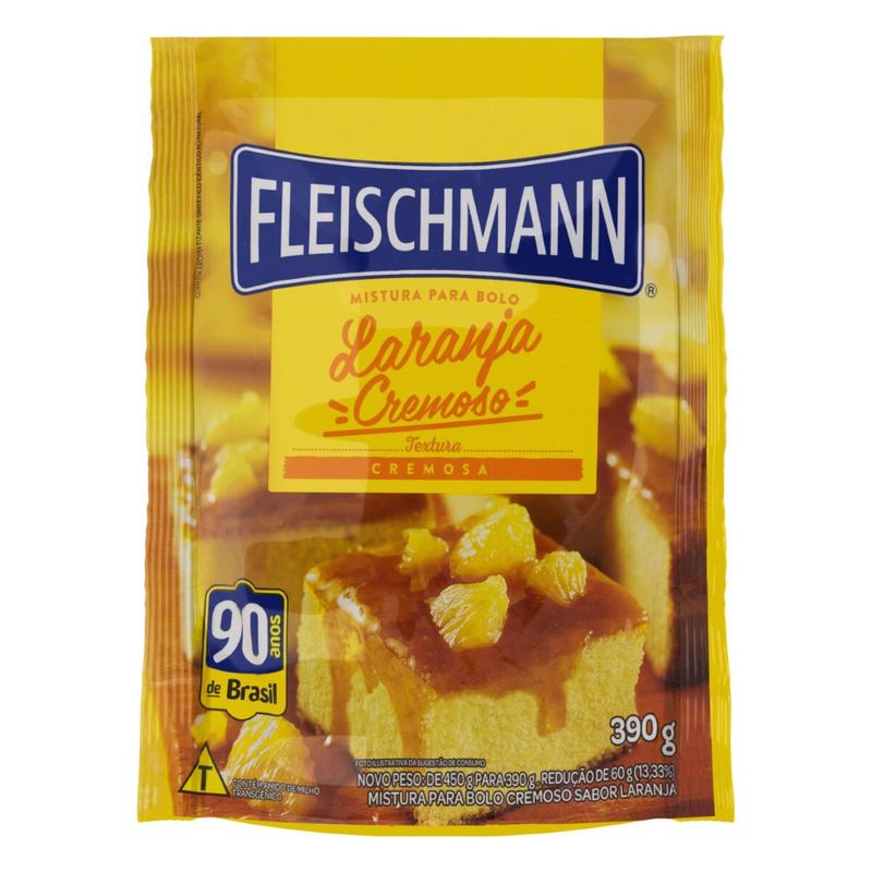 Mistura Bolo Fleischmann Laranja Cremoso 390g (7898331012563)