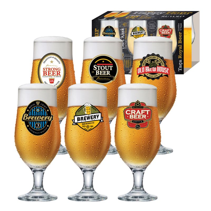 Jogo Taca Ruvolo Com 6 Royal Beer (7899619915972)