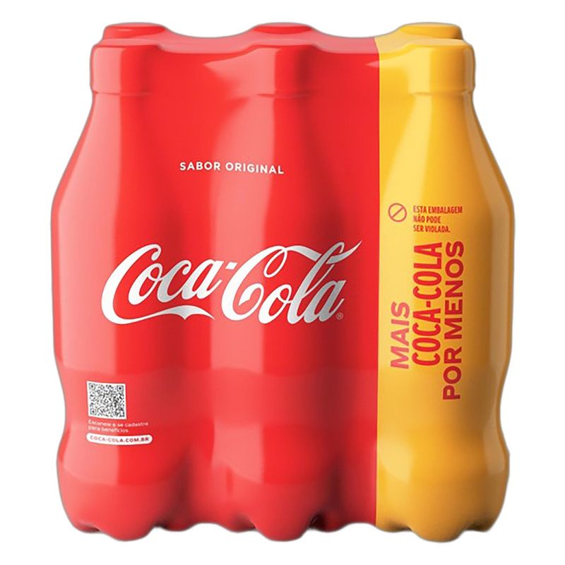 Refrigerante Coca Cola 600ml Com 6 Pet Leve Mais Pague (7894900012606)