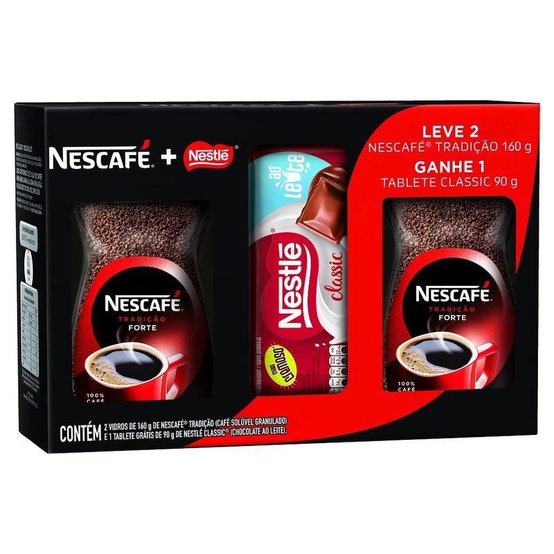 Café Solúv Nescafé Tradição 160g Vd Com 2 Gts Choc Class 90g (7891000209233)