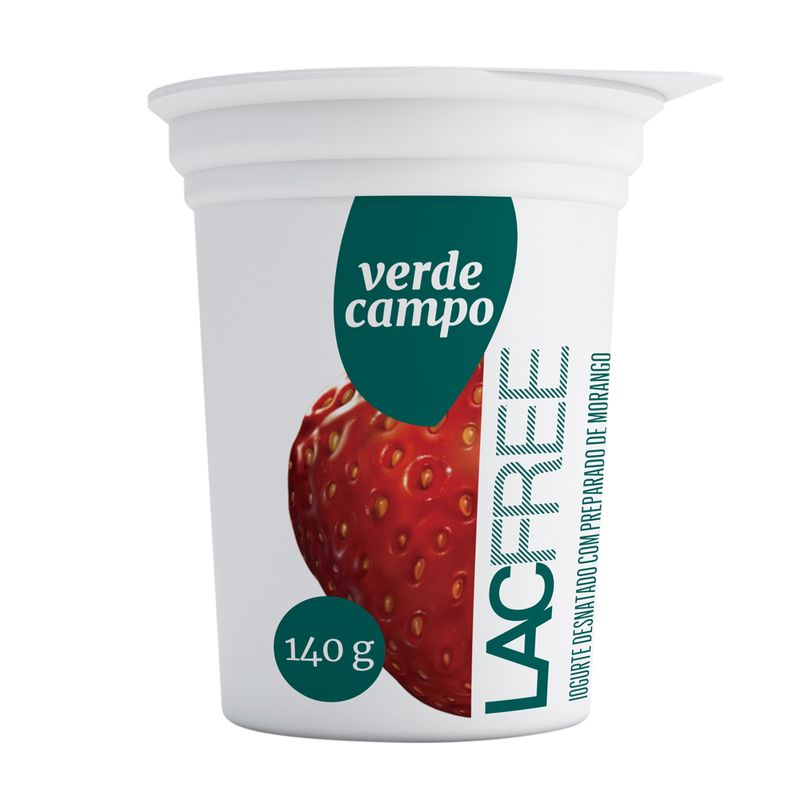 Iogurte Lacfree Natural 140g Morango (7898205923919)