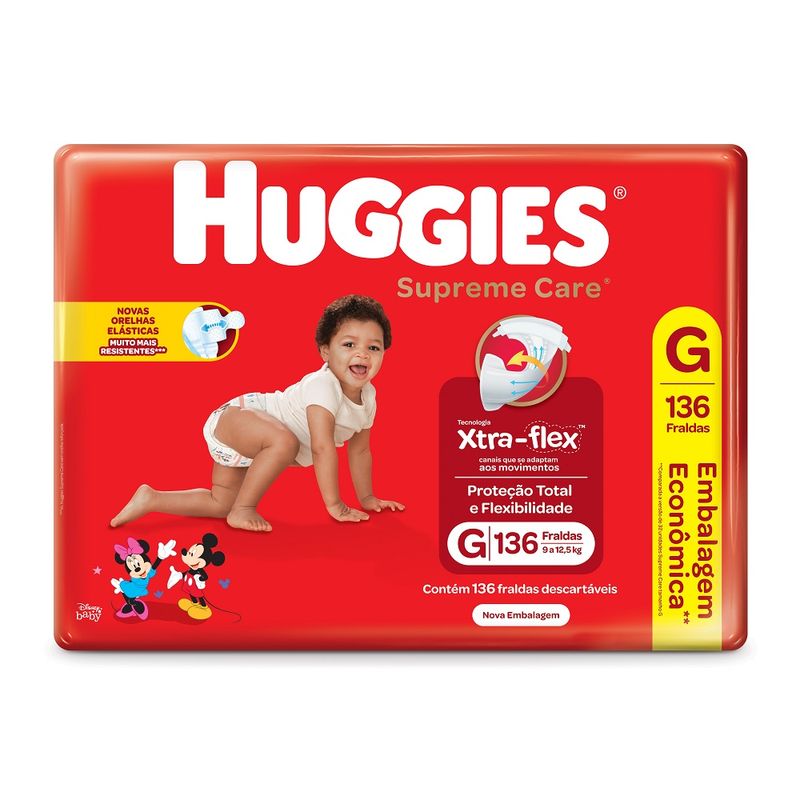 FRALDA-HUGGIES-SUPR-CARE-GIGA-G-136