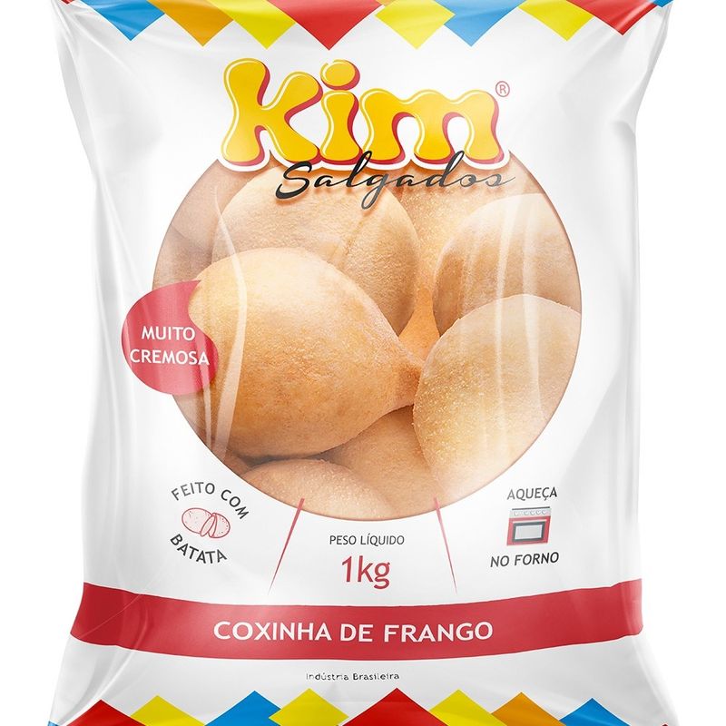 Salgado Coxinha Frango Kim 1kg (7898666470021)