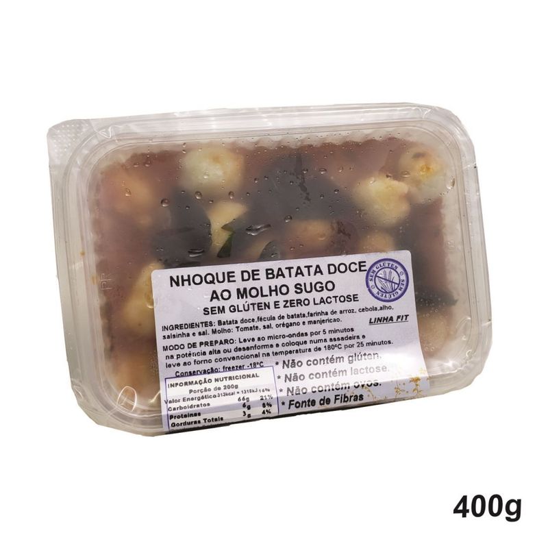 Nhoque Batata Doce 400g Sem Gluten Molho Sugo Zero Lactose (7898597161074)