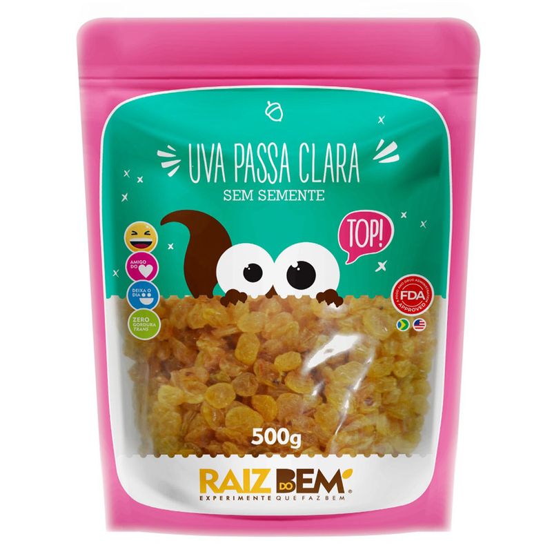 Uva Passa Clara Raiz Do Bem Sem Semente 500g (7898925219064)