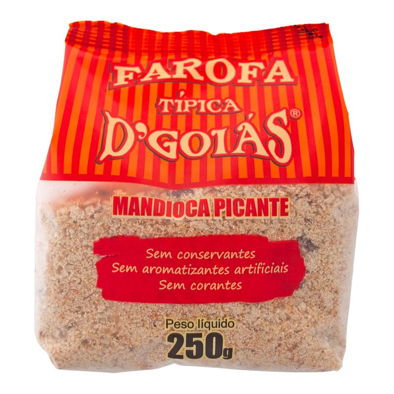 Farofa Mandioca Típica Pronta Picante D Goias (7898912222282)