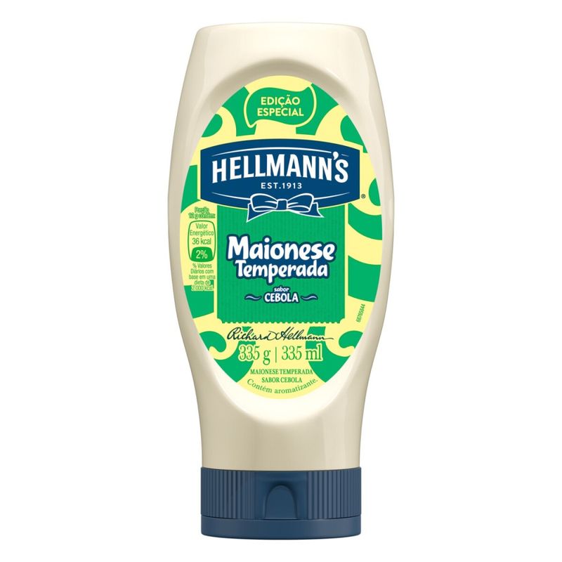 Maionese Hellmanns Temperada Cebola 335g Squeeze (7891150084636)