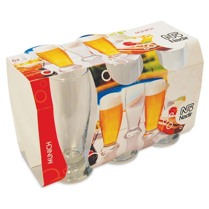 Jogo Copos Cerveja Nadir 300ml Com 6 Munich (7891155002949)