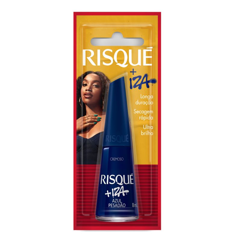 Esmalte Risque Cremoso Iza Azul Pesadao 8ml (7891350039177)