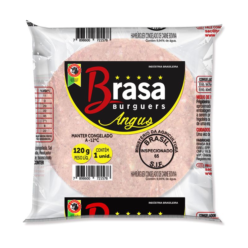 Hamburguer Brasa Burguers Angus 120g (7898600721578)