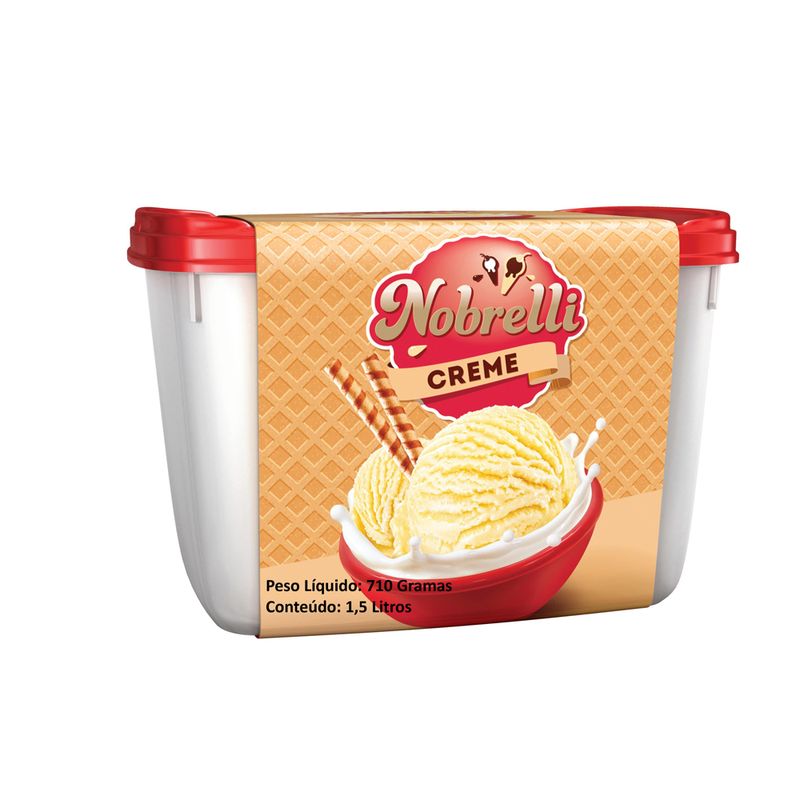 Sorvete Nobrelli 1,5l Creme (7899975801551)