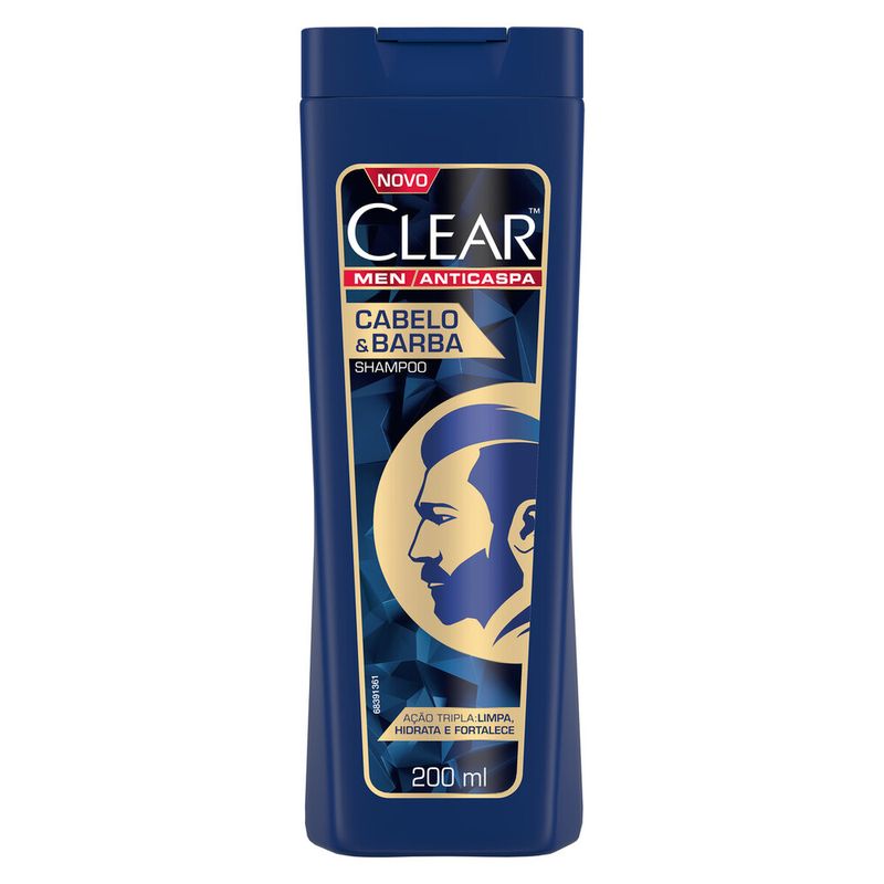 Shampoo Clear Anticaspa Cabelo Barba 200ml (7891150075276)