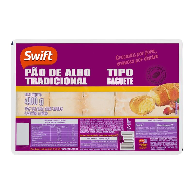 Pão de alho Swift 400g (7899567234927)