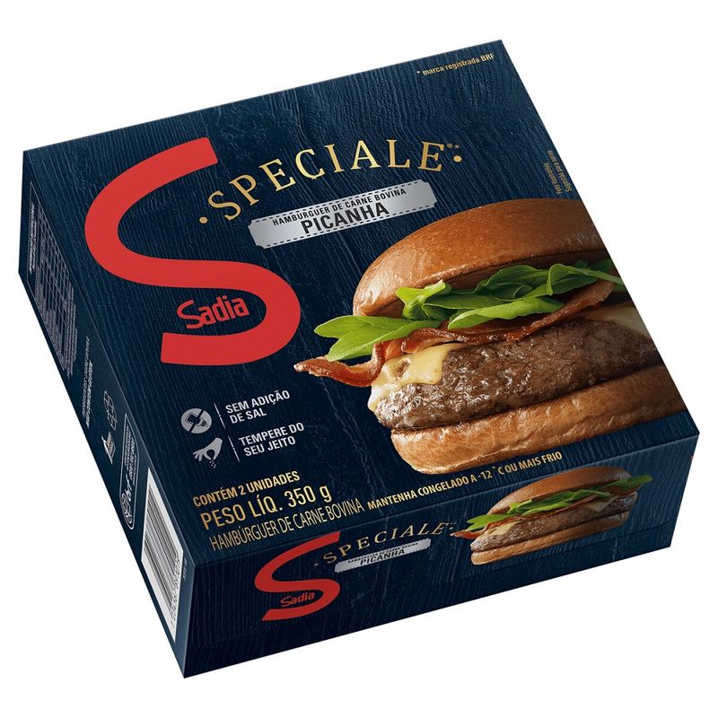 Hamburguer Bovino Picanha Sadia Speciale 350g (7891515580841)