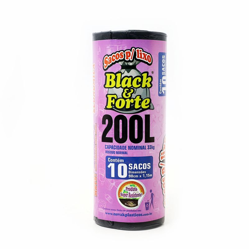 Saco Lixo Black E Forte Reciclado 200L (7897895800364)