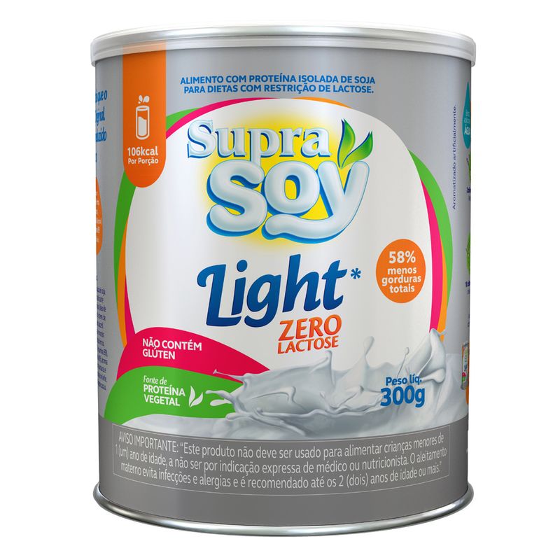 Leite Pó Sem Lactose Supra Soy Light 300g (7893500026068)