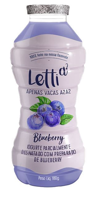 Iogurte Líquido Semidesnatado Letti 180g Blueberry (7898925856931)