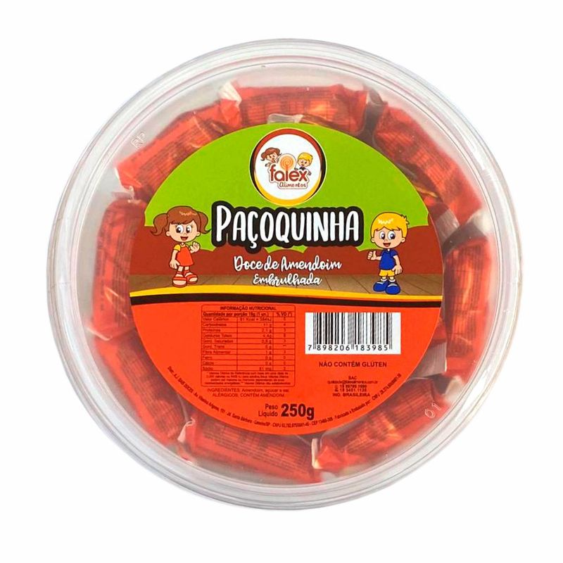 Paçoca Falex Embrulhada 250g (7898206183985)