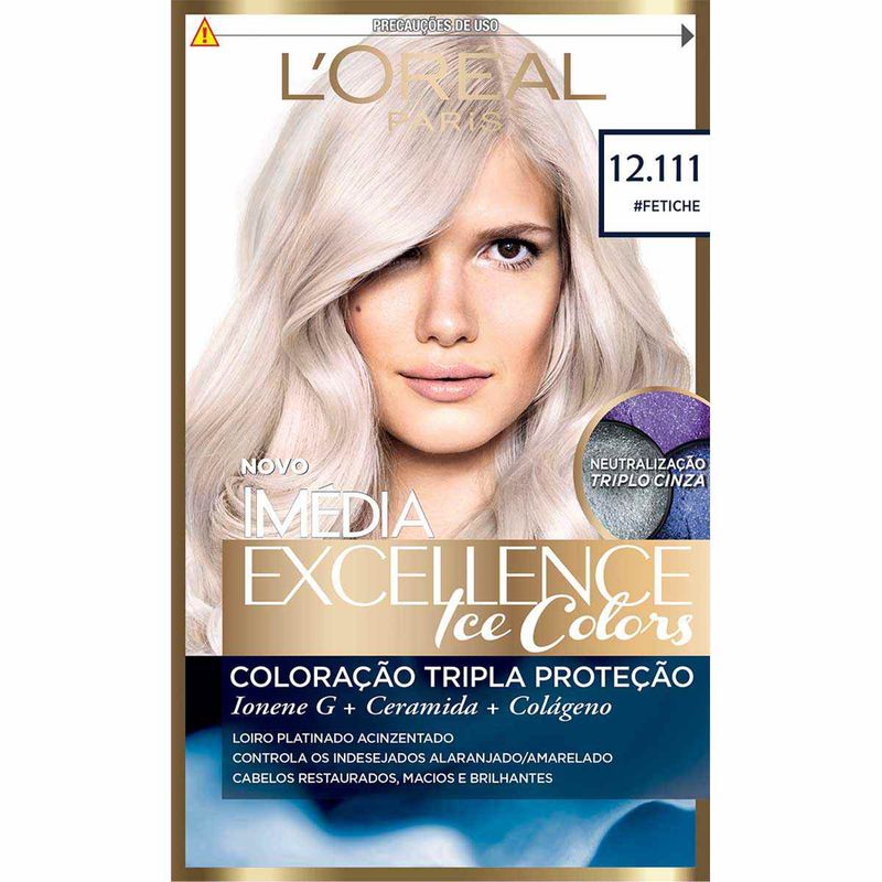 Tinta de Cabelo Imedia Excellence Ice Platinum 12.111 Louro Fetiche (7899706130424)