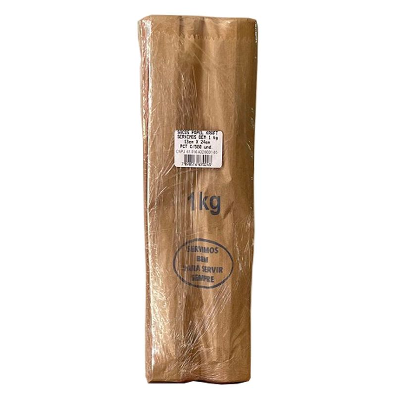 Saco Papel Kraft Donnoplast 1Kg Com 500 Unidades (7898516670335)