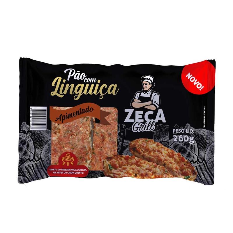 Pão Com Linguiça Apimentado Zeca Grill 260g (736532161086)