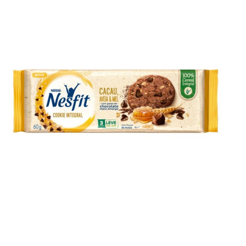 Biscoito Cookie Nestle Nesfit Cacau Aveia Mel 60g (7891000338513)