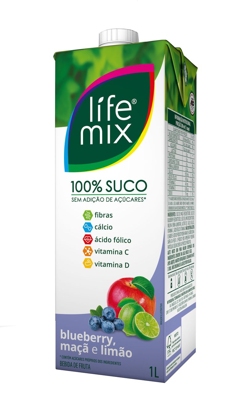 Suco Pronto Life Mix 1l 100 Blueberry M (7898954360744)